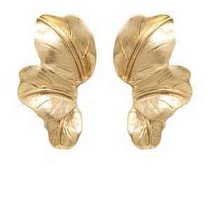 Textured Leaf Earrings